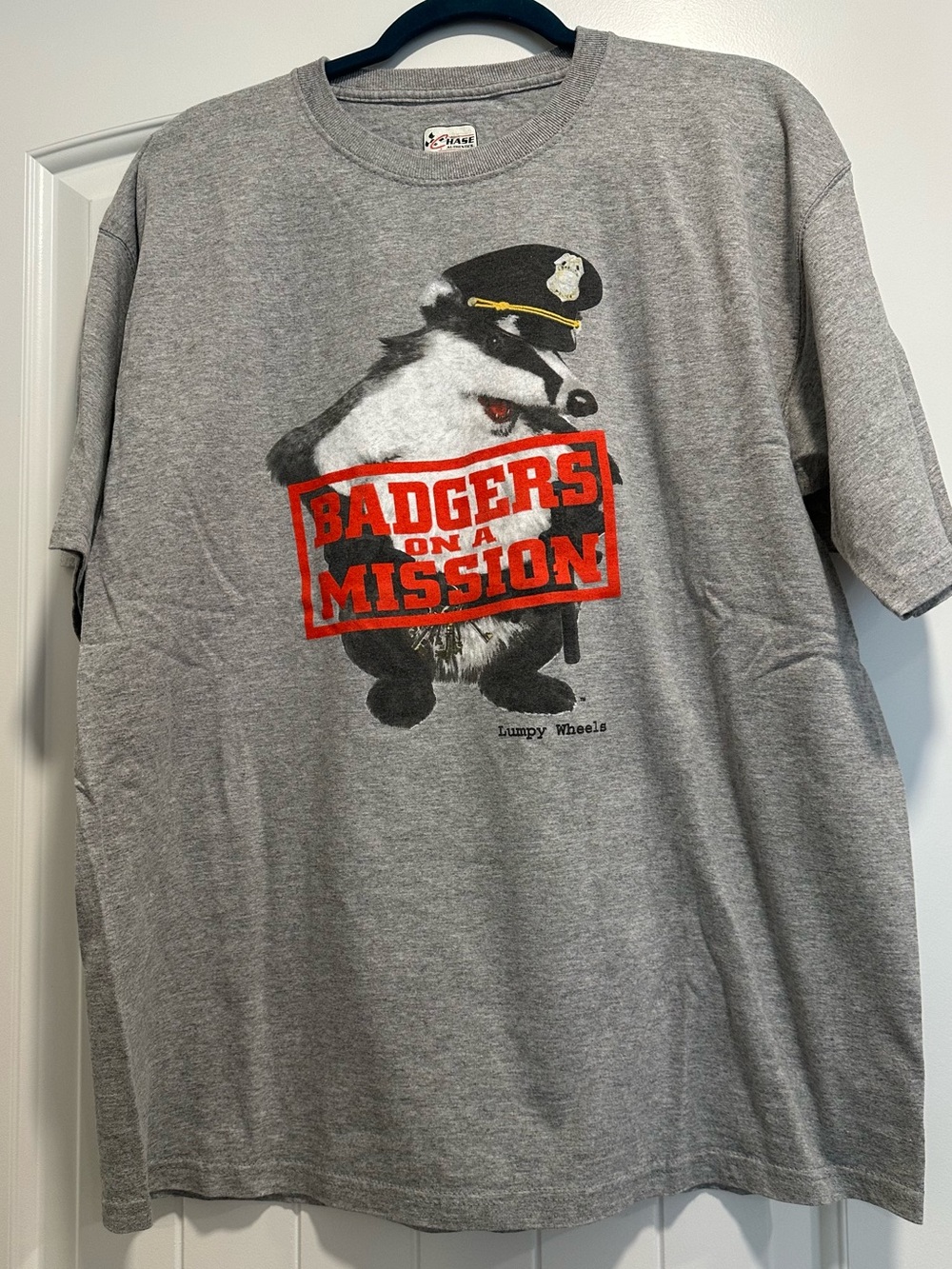 Chase Authentics NASCAR Logo Tee - Gray - Badgers